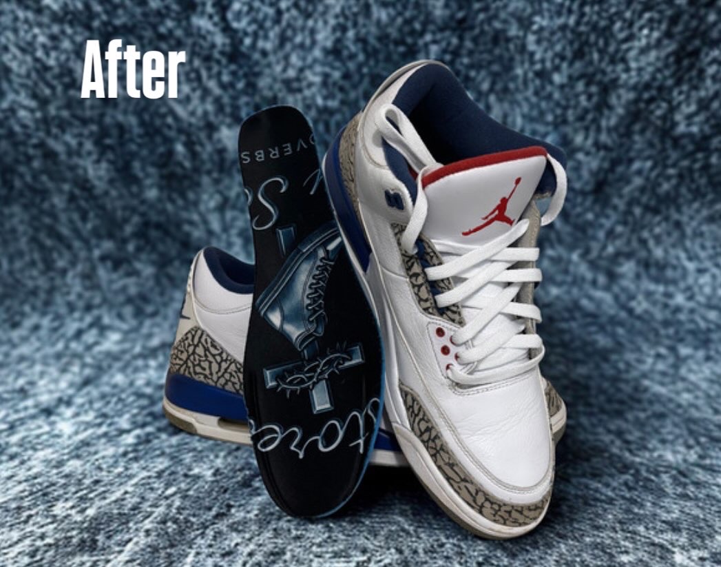 Air Jordan 3 — True Blue after restoration